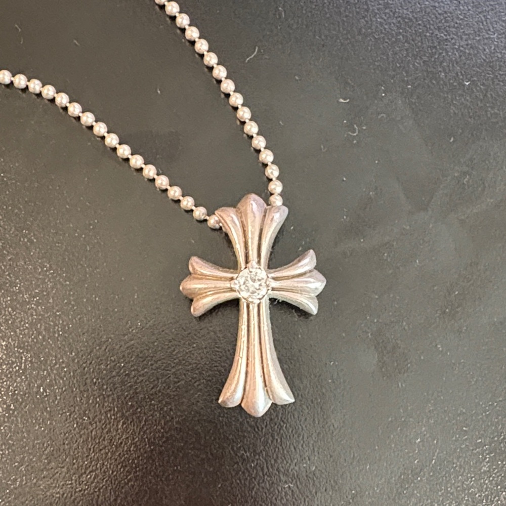 Chrome Hearts Silver Cross Necklace (Year 2000)